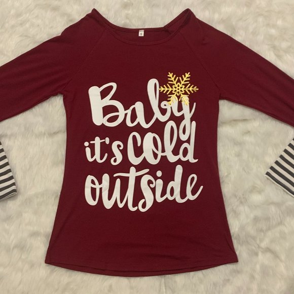 LAST ONE! Baby Its Cold Outside Christmas Shirt - Picture 3 of 10